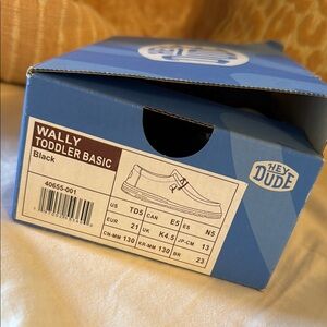Hey Dude Wally Toddler Basic Black Shoes